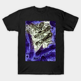 Purple Graffiti Urban Art NYC Street Style T-Shirt